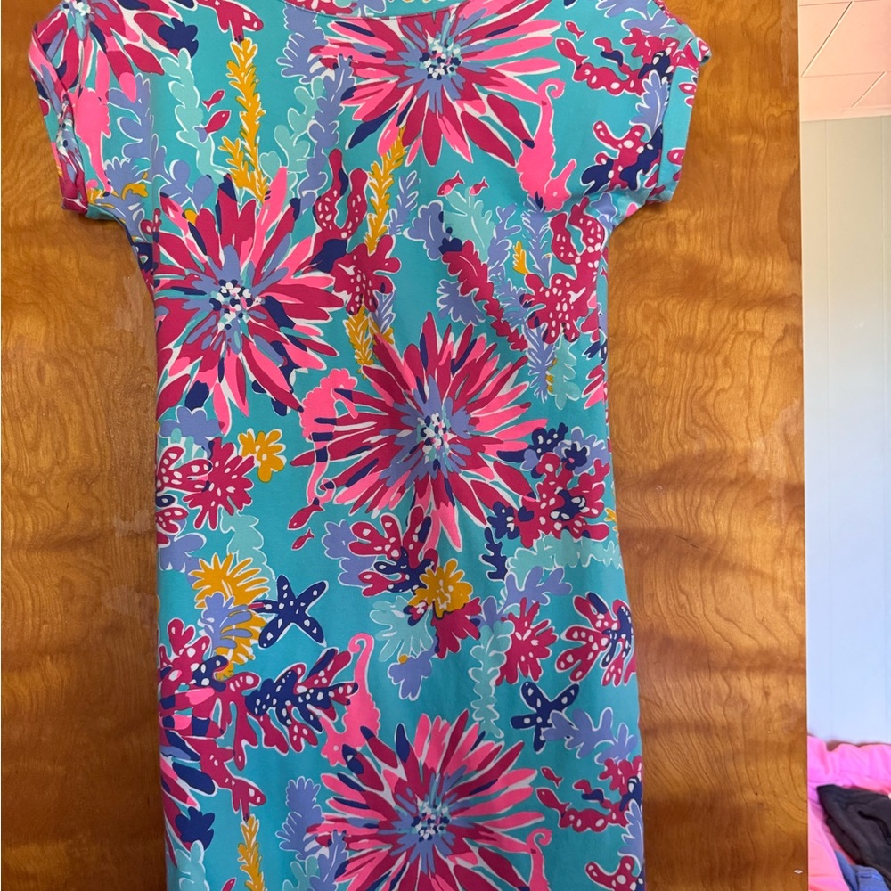 Lilly Pulitzer Floral Mini Dress - Pink and Blue